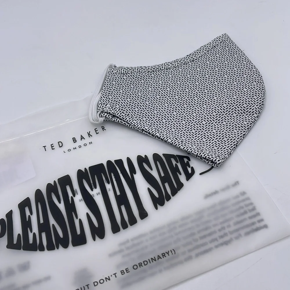 TED BAKER LONDON Reversible Reusable FACE MASK NWT OS